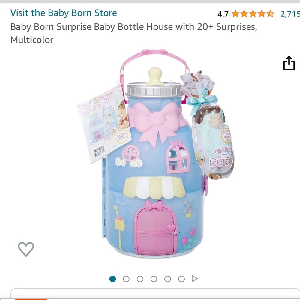 NEW BABY BORN SURPRISE BOTTLE HOUSE